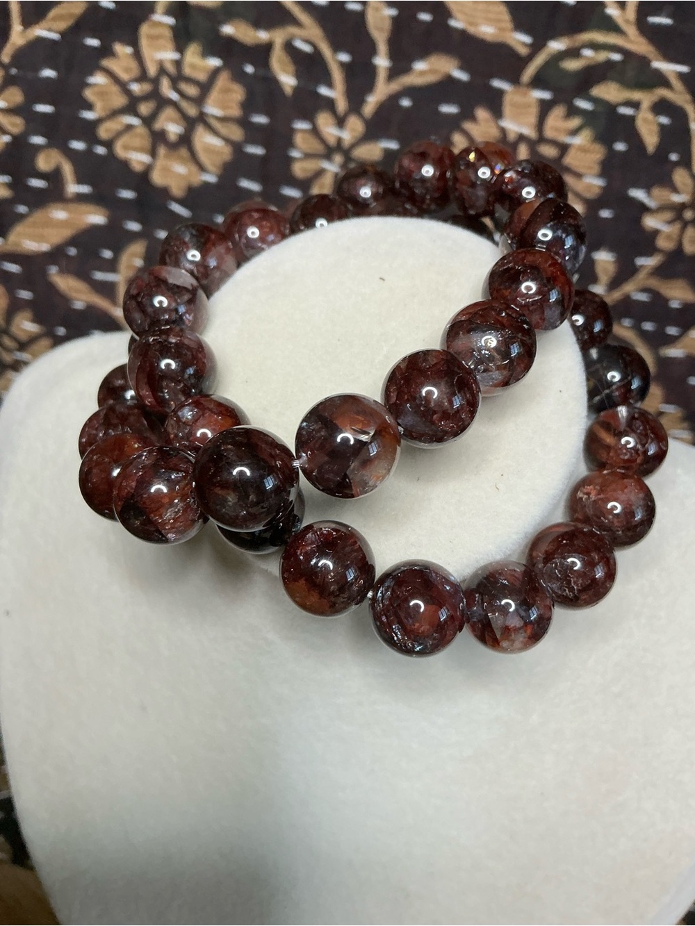 ❤️‍🔥 Dark Red Fire Quartz • 11mm